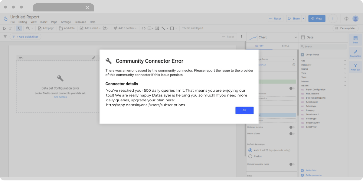 Understanding Looker Studio Connectivity Errors - High Quality Colorful Texture - 8K